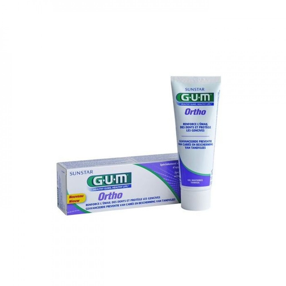 Toothpaste Gum Ortho for braces 75 ml / Паста за зъби Gum Орто за брекети 75 мл - Паста за зъби
