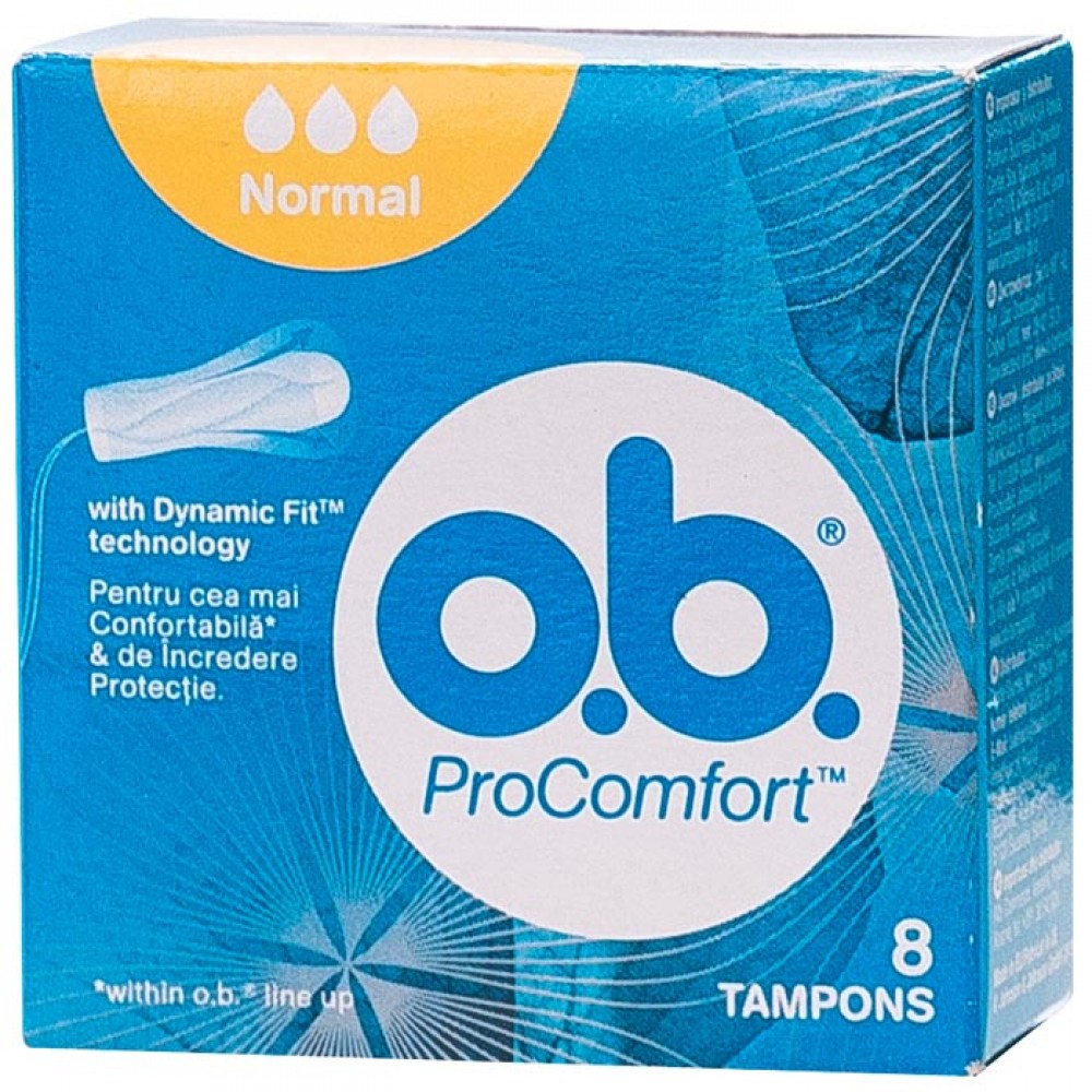 O.B. ProComfort Normal Тампони за дни със средно до силно течение х 8 броя -