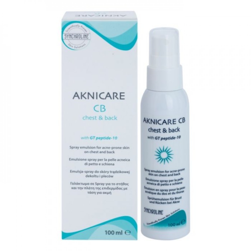 Synchroline Aknicare Chest & Back Емулсия-спрей за гърди и гръб за акнеична кожа 100 мл - Проблемна кожа