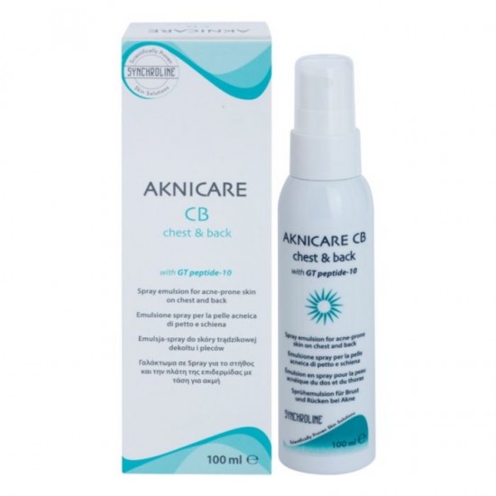 SYNCHROLINE AKNICARE CB Chest & Back спрей-емулсия за гърди и гръб за акнеична кожа 100 мл