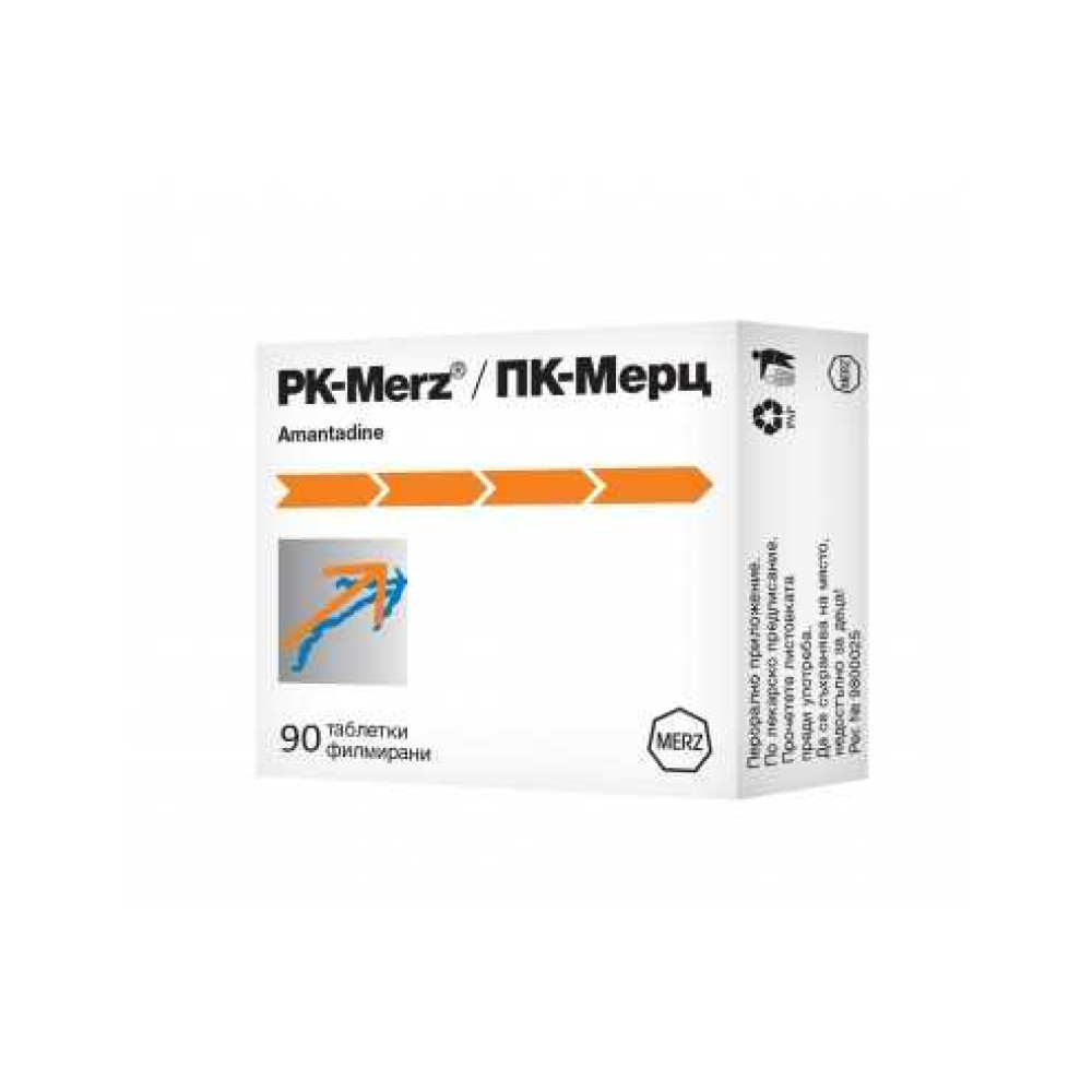 PK-Merz при Болест на Паркинсон като скованост, тремор, хипокинезия и акинезия. 100 мг 90 таблетки - Лекарства с рецепта