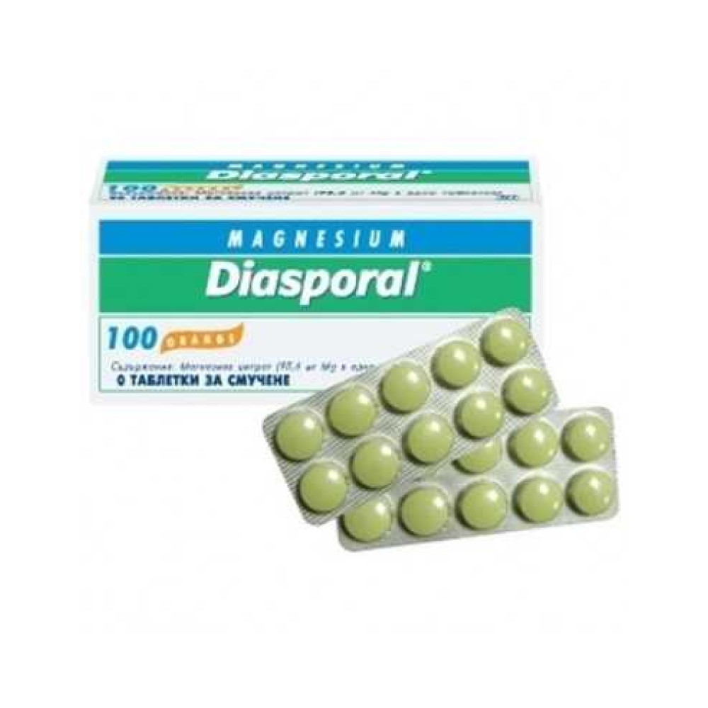 Magnesium Diasporal 98.6 mg 20 tablets. / Магнезиев Диаспорал 98.6 мг 20 табл. - Стави, Кости, Мускули