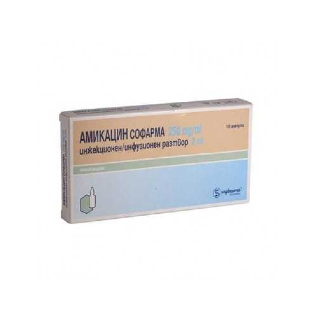 Амикацин 250 mg/ ml инжекционен / инфузионен разтвор 2 ml - Лекарства с рецепта