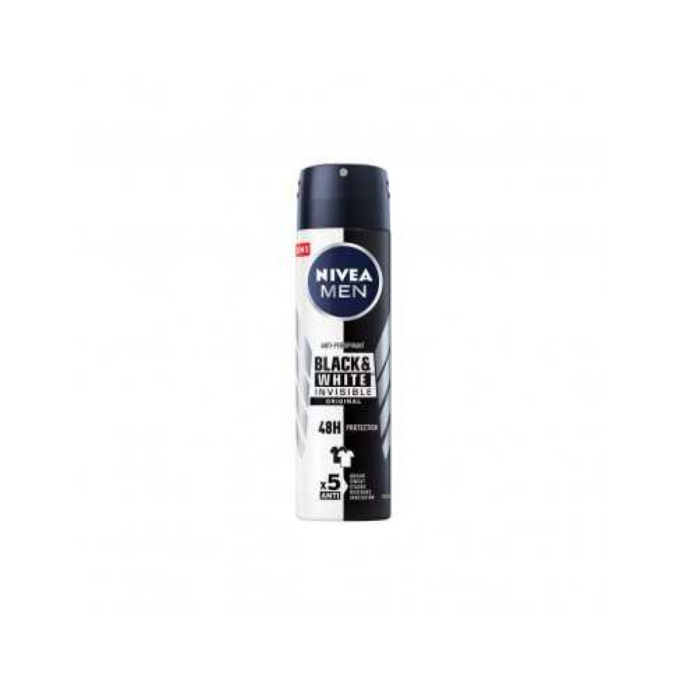 NIVEA men invisible for black & white дезодорант спрей 150мл - Козметика за Тяло