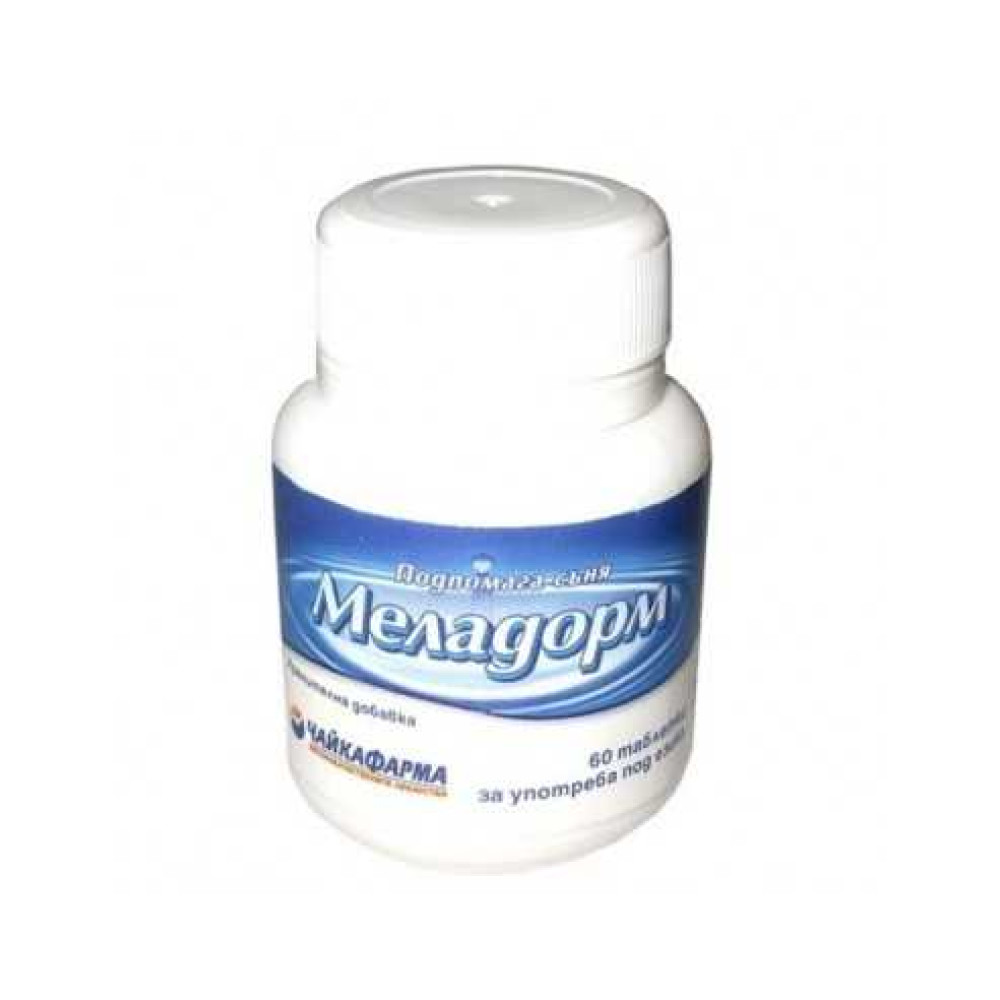 Meladorm 1 mg. 60 tablets Tchaikapharma / Меладорм 1 мг. 60 таблетки Чайкафарма - Безсъние и напрежение