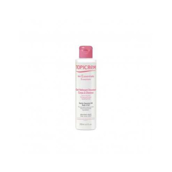 TOPICREM HYDRA+ Gentle Cleansing Gel нежен пенлив почистващ гел за лице коса и тяло за суха и чувствителна кожа 200 мл
