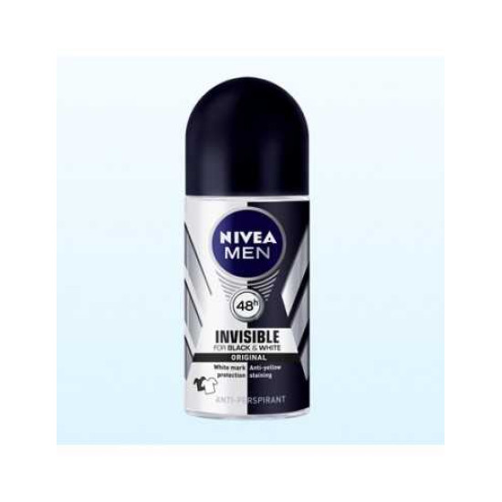 ᐉ НИВЕА FOR MEN рол-он INVISIBLE BLACK & WHITE 50 мл