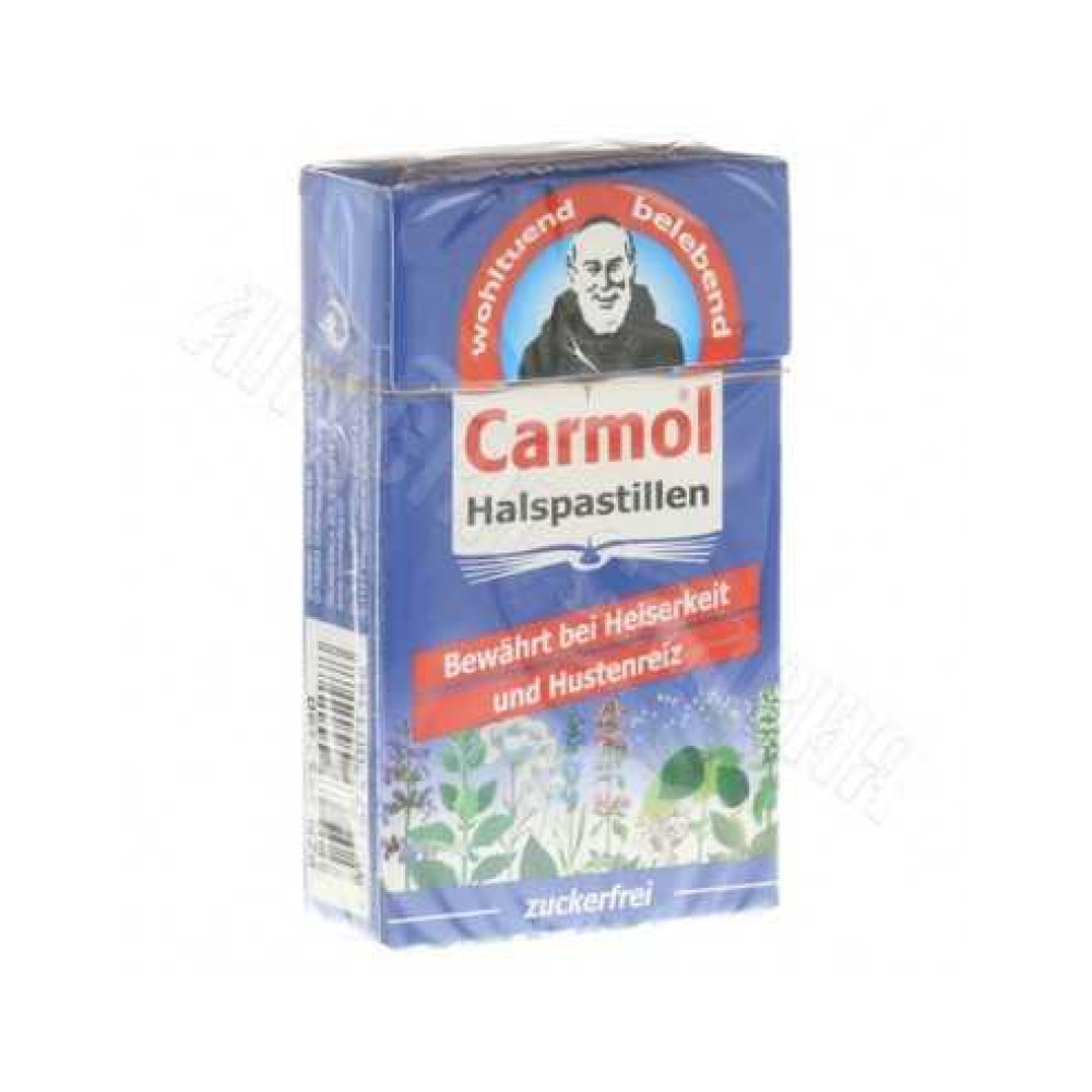 Carmol Halspastillen 45 g. 25pcs. / Кармолис без захар пастили 45 гр. 25 бр. - Кашлица и гърло