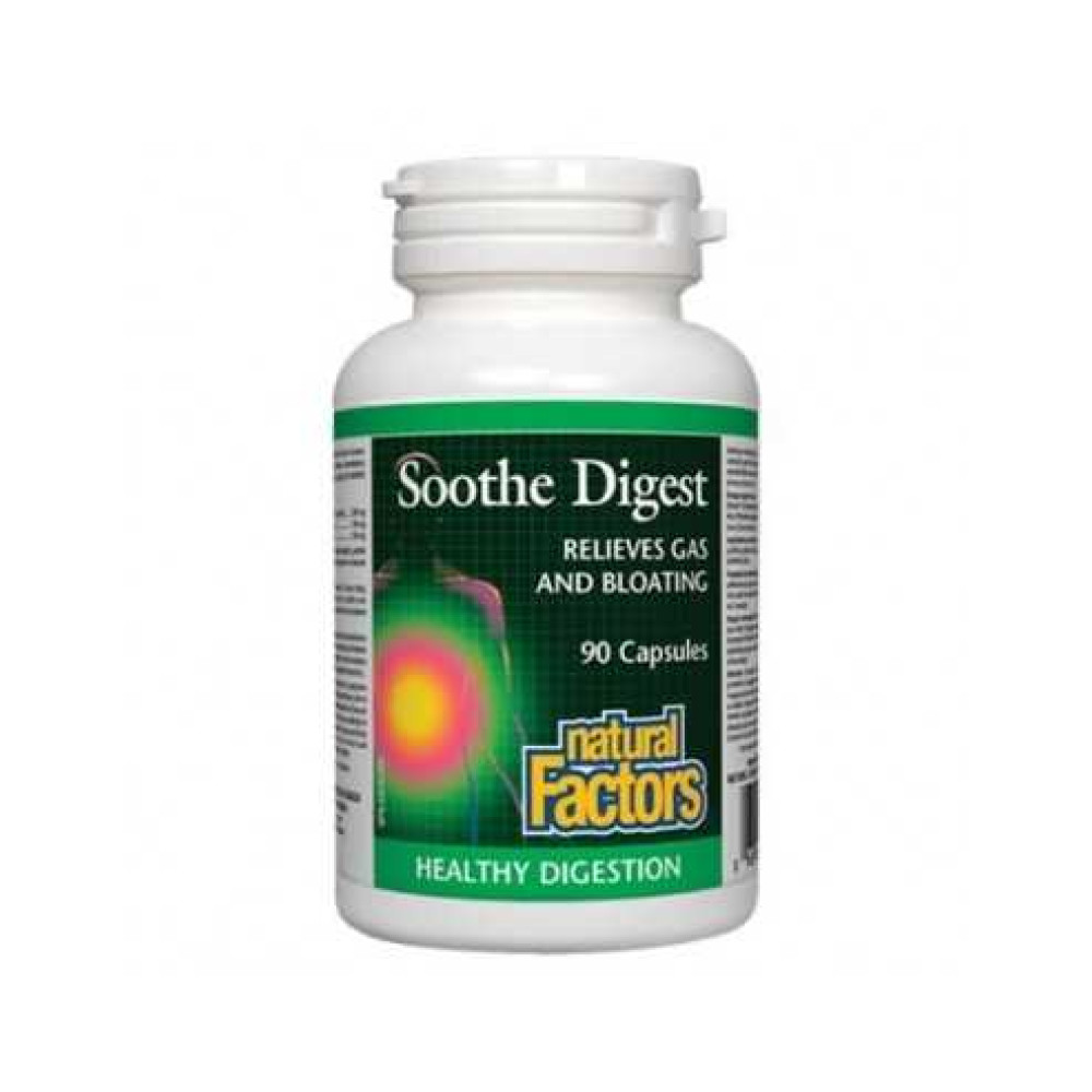 Soothe Digest 450 mg 90 capsules Natural Factors / Добро Храносмилане 450 мг 90 капсули Natural Factors - Храносмилане