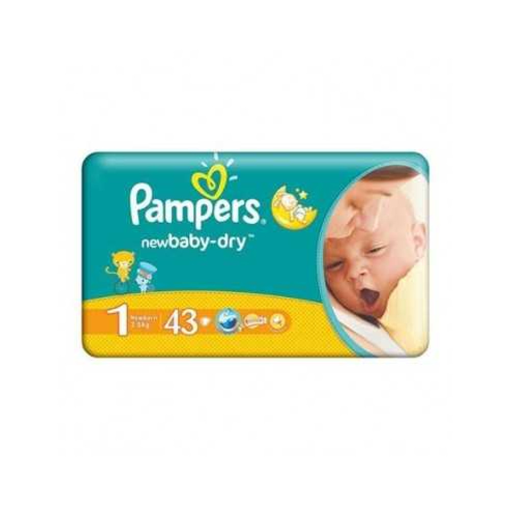 Pampers 1 newborn 2-5 kg 43 pieces / Памперс 1 новородено 2-5 кг 43 броя - Памперси