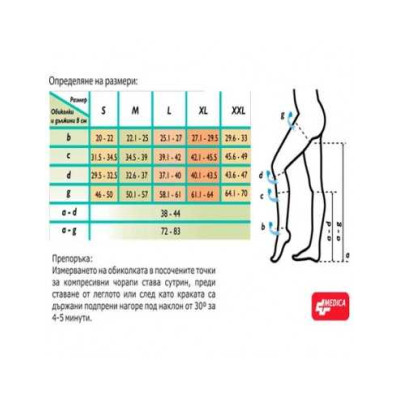 ЧОРАП КОМПРЕСИВЕН MEDILAST р-р XXL 7/8 /клас 1/