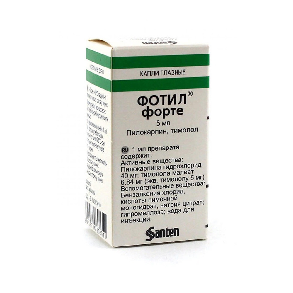 Fotil Forte 40 mg/ 5 mg/ ml eye drops 5 ml / Фотил Форте 40 mg/ 5mg/ ml капки за очи 5 мл - Лекарства с рецепта