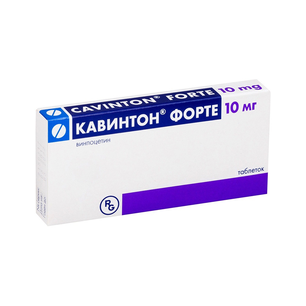 Кавинтон Форте 10 мг. 90 табл. / Cavinton Forte 10 mg. 90 tabl. - Лекарства с рецепта