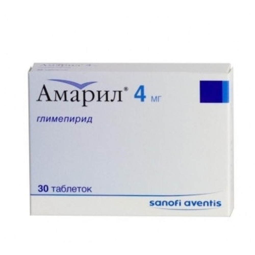 Amaryl 4 mg 30 tablets / Амарил 4 mg 30 таблетки - Лекарства с рецепта