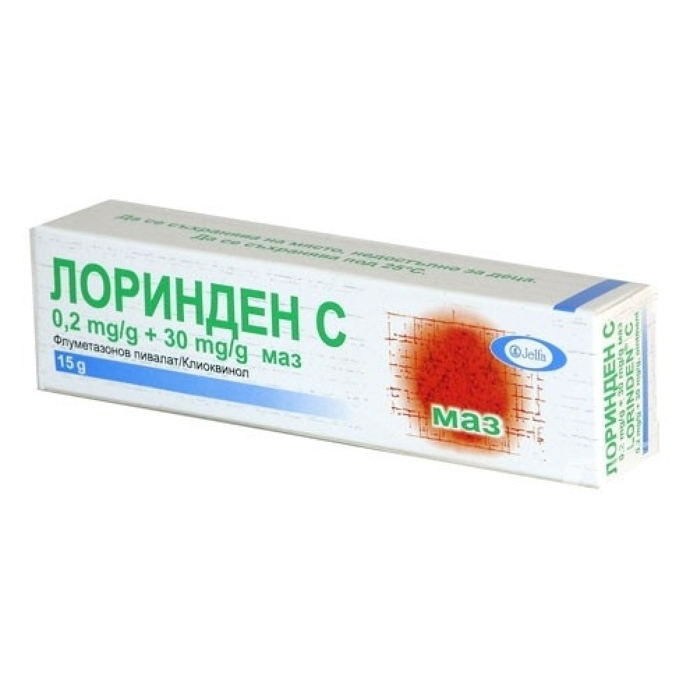 Lorinden C 0.2 mg/30 mg/g ointment 15 gr. / Лоринден C 0,2 mg/30 mg/g маз 15 гр. - Лекарства с рецепта