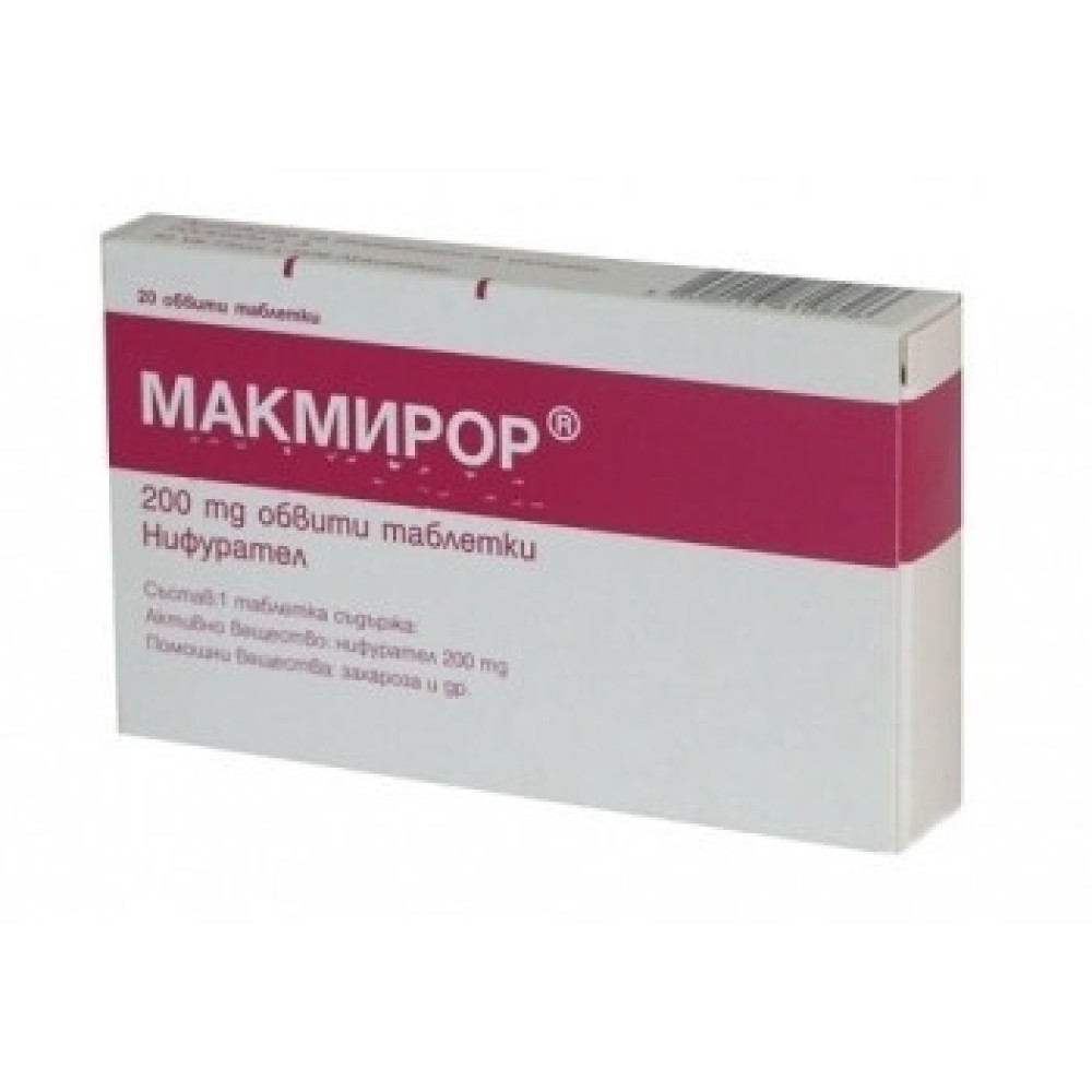 Мacmiror 200 mg 20 coated tablets / Макмирор 200 mg 20 обвити таблетки - Лекарства с рецепта
