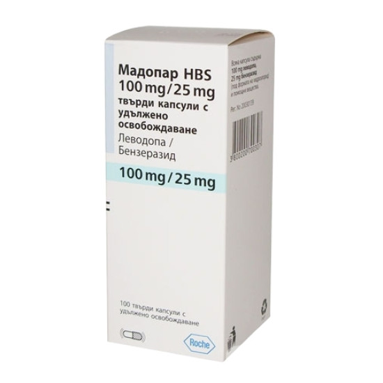 ᐉ МАДОПАР HBS капс 100 мг/25 мг х 100 бр