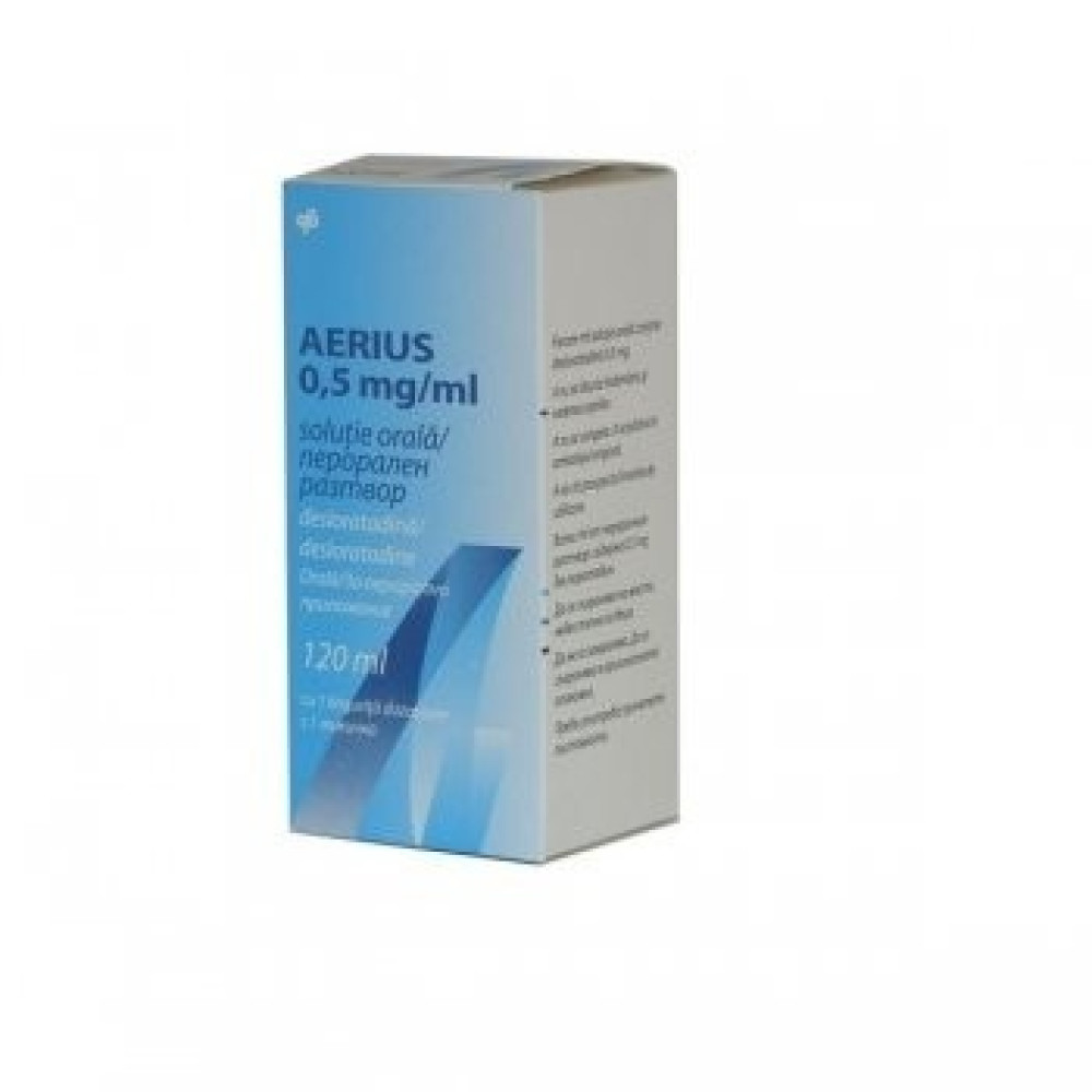 Aerius syrup 0,5 mg 120 ml / Ериус сироп 0.5 мг./мл. 120 мл. - Лекарства с рецепта