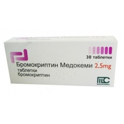 БРОМОКРИПТИН табл 2.5 мг х 30 бр