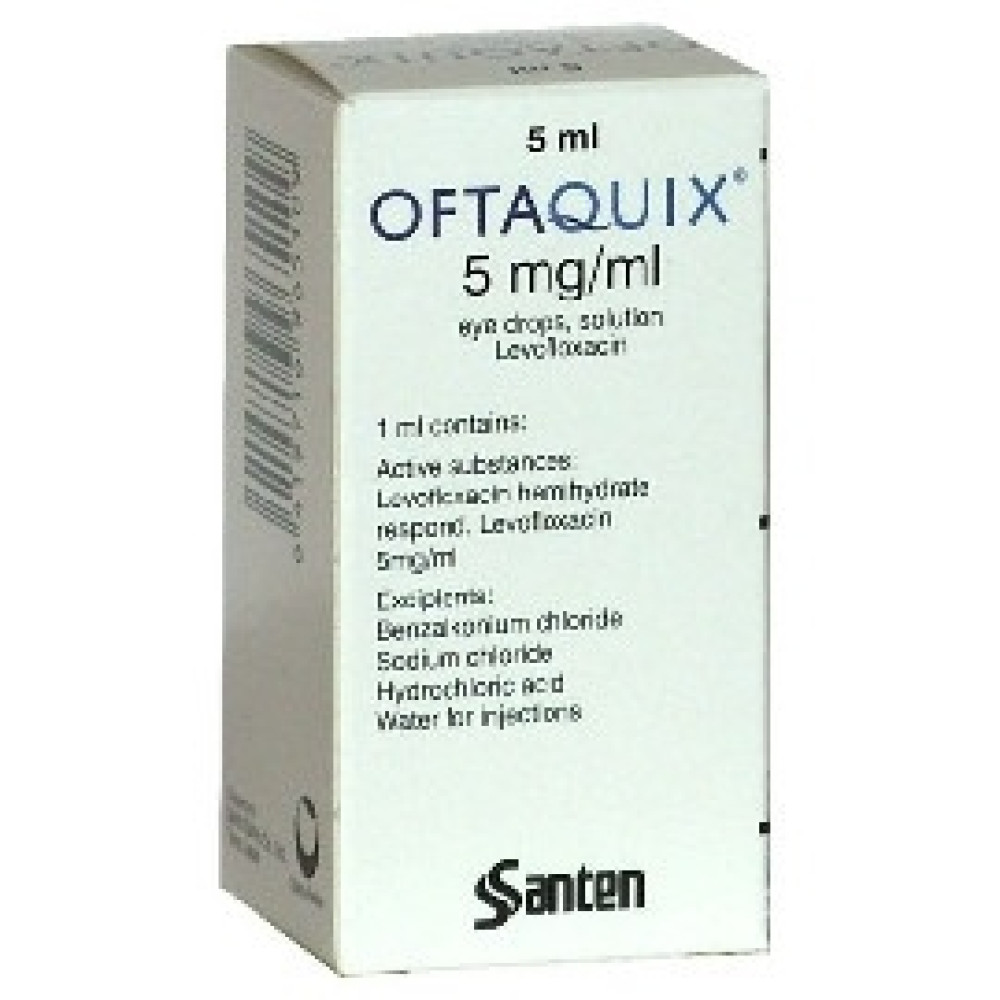 Oftaquix 5 mg/ml eye drops 5ml / Офтакуикс 5 мг/мл очни капки 5 мл - Лекарства с рецепта