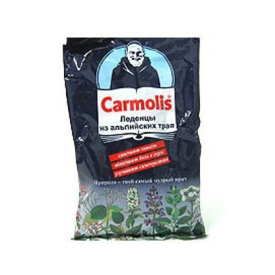 КАРМОЛИС билкови бонбони със захар 75 гр