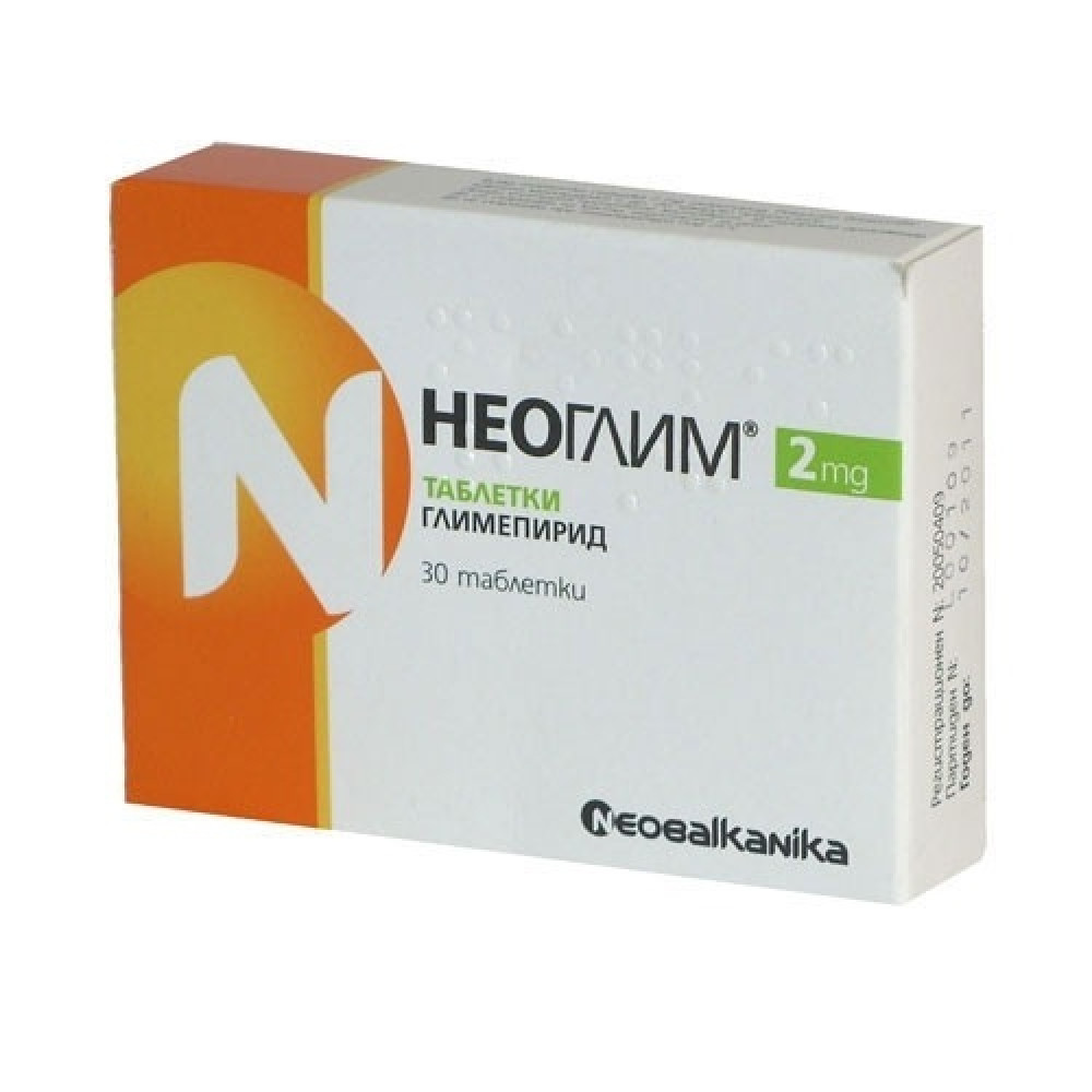 Neoglim® 2 mg 30 tablets / Неоглим® 2 mg 30 таблетки - Лекарства с рецепта