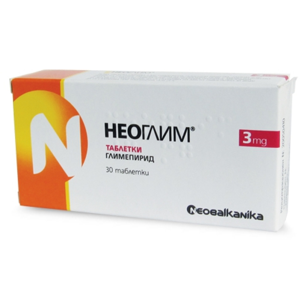Neoglim® 3 mg 30 tablets / Неоглим® 3 mg 30 таблетки - Лекарства с рецепта