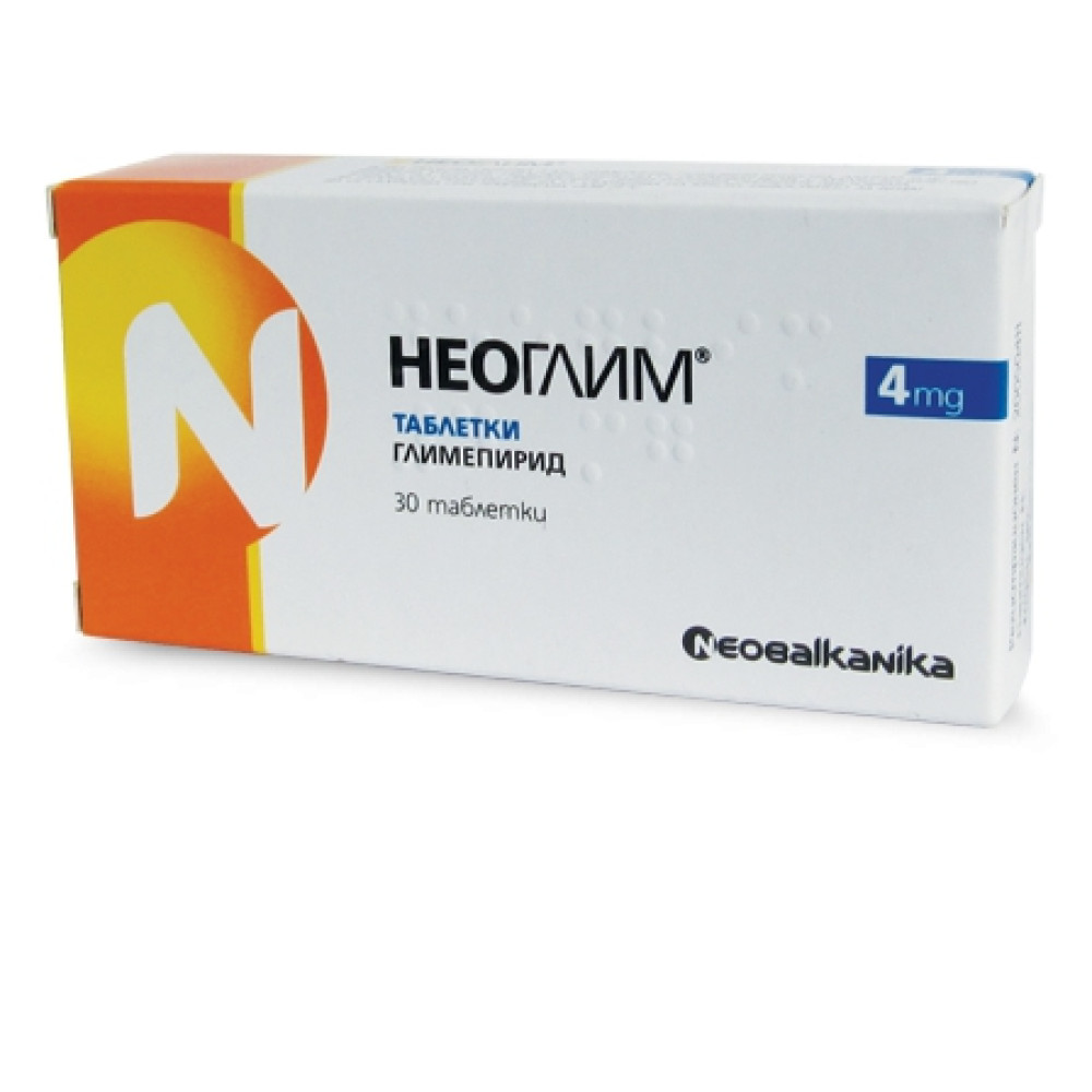 Neoglim® 4 mg 30 tablets / Неоглим® 4 mg 30 таблетки - Лекарства с рецепта