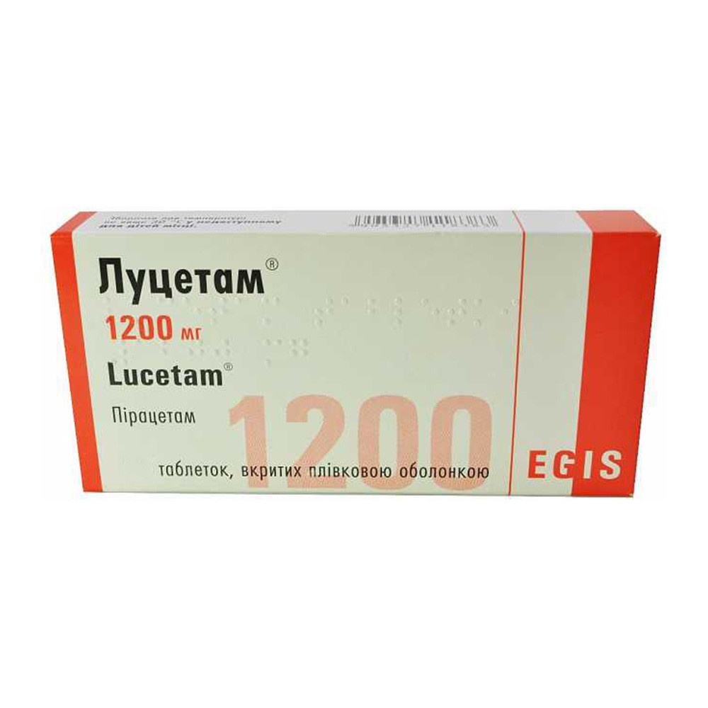 Lucetam 1200 mg 60 film-coated tablets / Луцетам 1200 mg 60 филмирани таблетки - Лекарства с рецепта