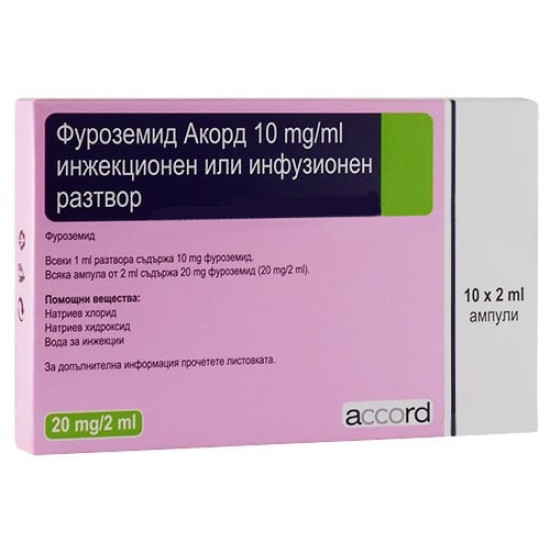 ФУРОЗЕМИД СОФАРМА амп 10 мг/мл 2 мл х 10 бр