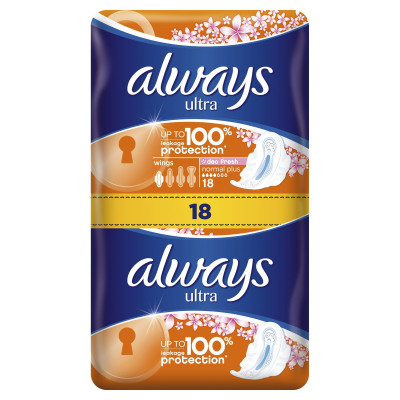 ДАМСКИ ПРЕВРЪЗКИ ОЛУЕЙС ULTRA Normal duo /deo fresh/ 18 бр (2х9 бр)