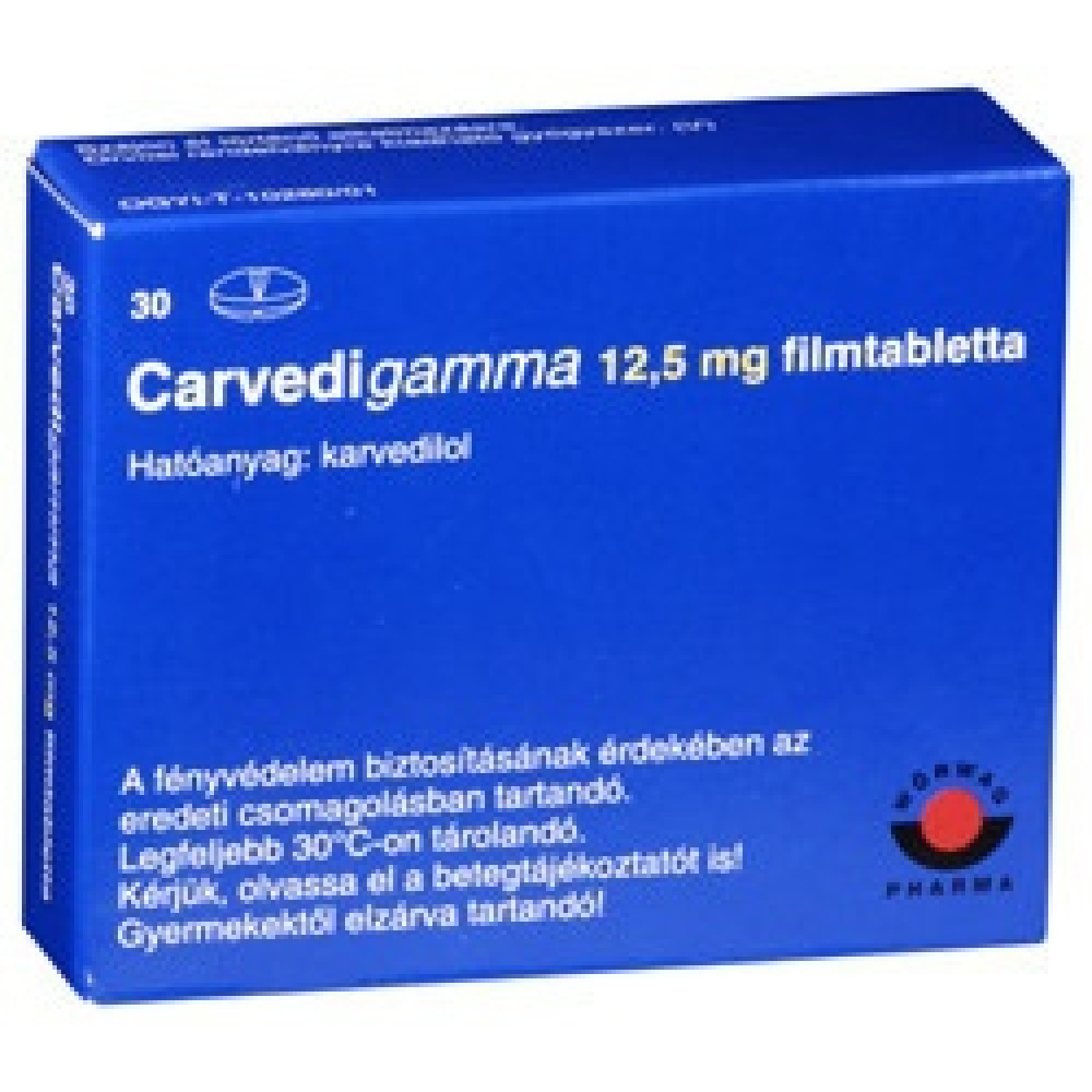 Carvedigamma 12,5 mg. 30 tabl. / Карведигама 12,5 мг. 30 табл. - Лекарства с рецепта