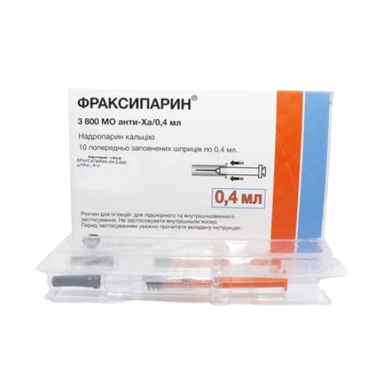 ФРАКСИПАРИН шпр амп 0.4 мл 3800 anti-Xa IU/0.4 мл х 10 бр