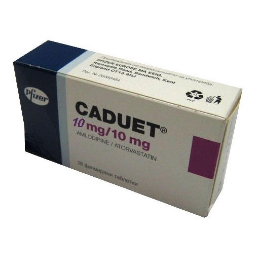 Kaduet 10 mg / 10 mg tablets 28 / Кадует 10мг/10мг 28 таблетки - Лекарства с рецепта