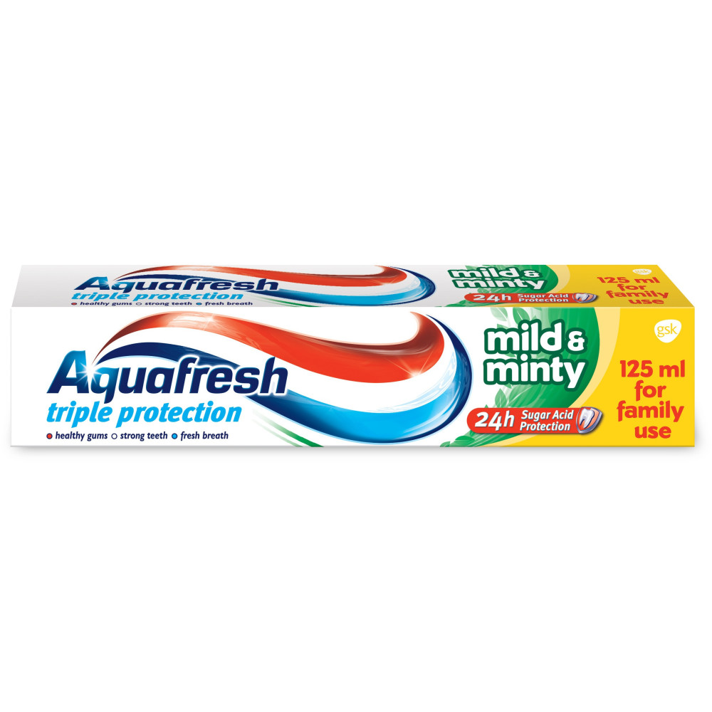 Aquafresh Triple Protection and Fresh and mint Паста за зъби свежест и мента 125 мл - Паста за зъби