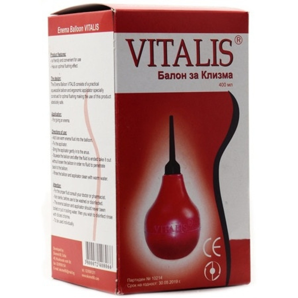 Балон за клизма Виталис 400 мл/Baloon for enema for adults Vitalis 400ml - Медицински изделия
