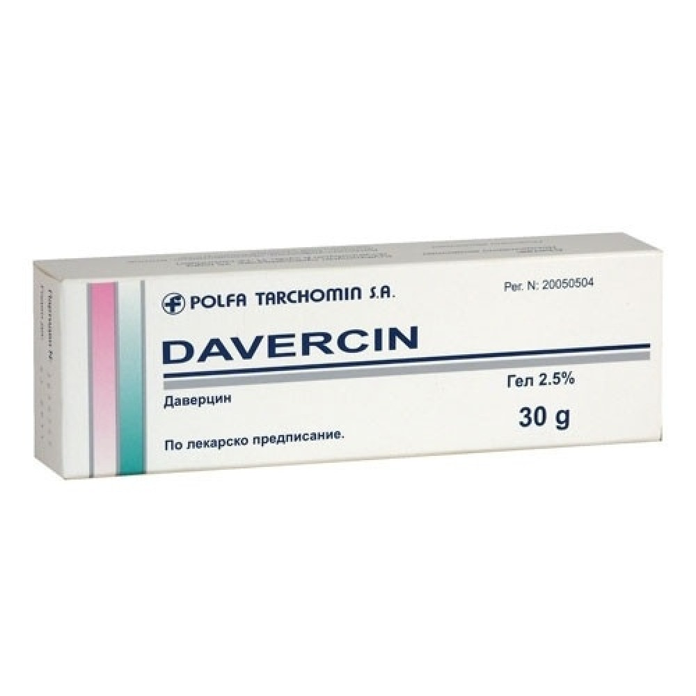 Davercin gel 2,5%30 g. / Даверцин гел 2,5% 30 гр. - Лекарства с рецепта