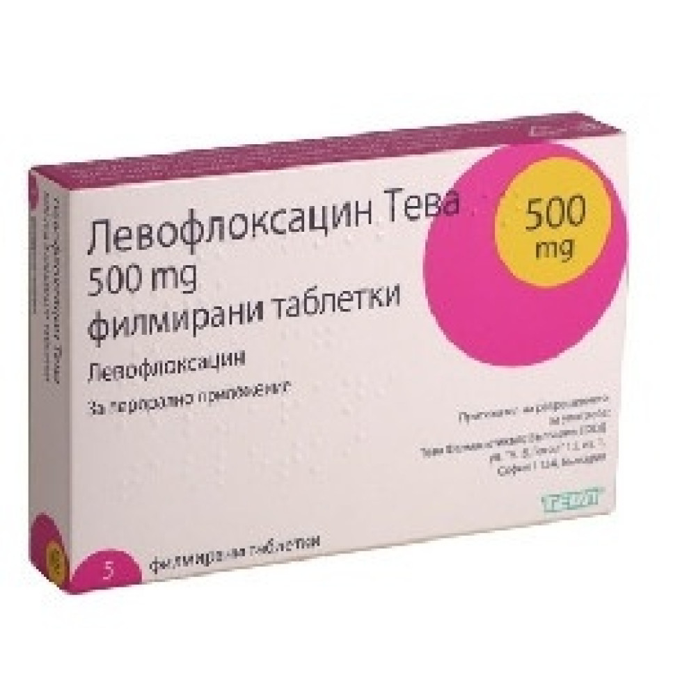 Levofloxacin Teva 500 mg 7 film-coated tablets / Левофлоксацин Тева 500 mg 7 филмирани таблетки - Лекарства с рецепта