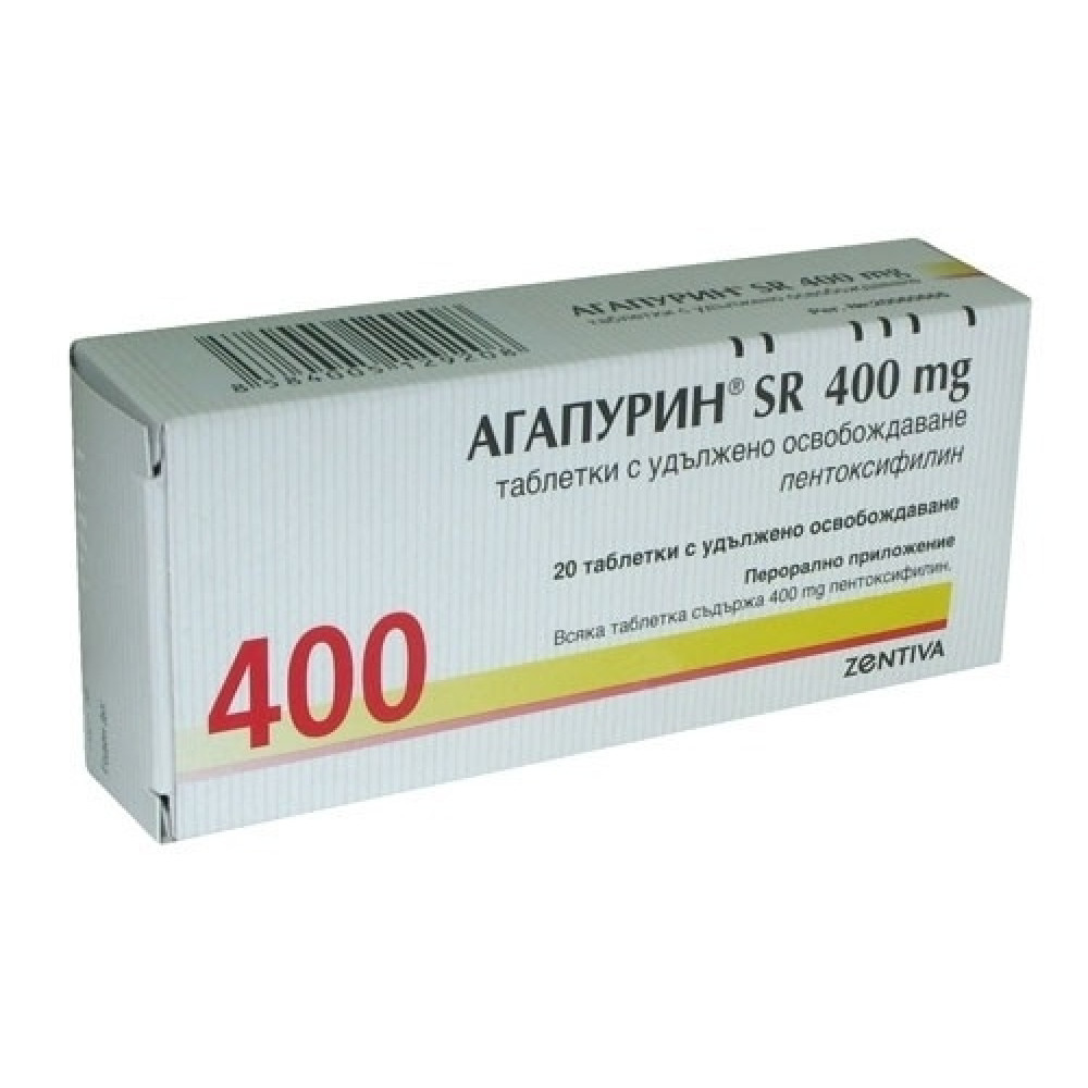 Agapurin SR 400 tabs mg. x 20 /Агапурин SR таблeтки 400 мг. х 20 - Лекарства с рецепта