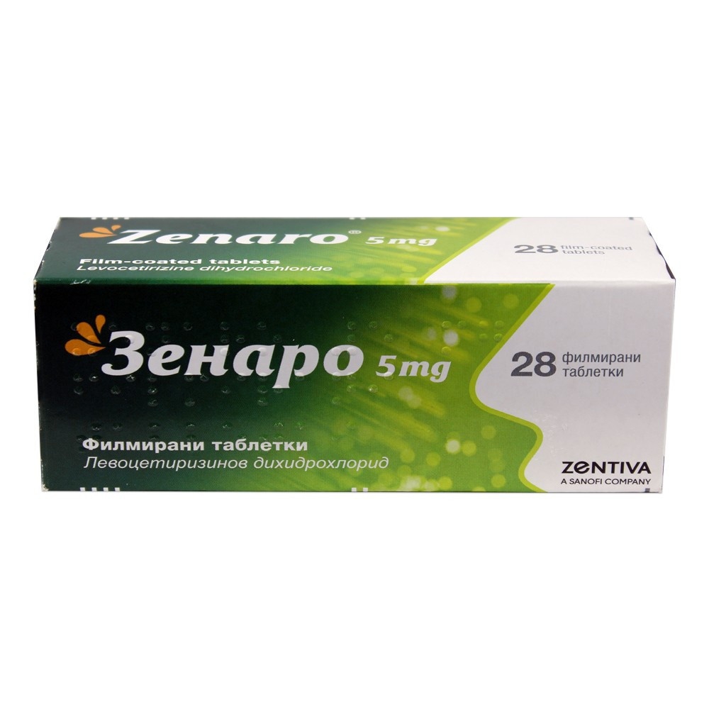 Зенаро Таблетки при алергичен ринит, 5мг, 28 филмирани таблетки -