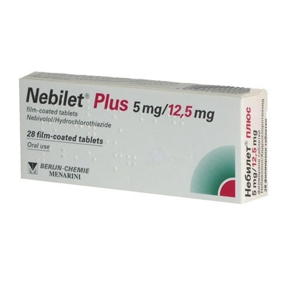 Nebilet® Plus 5 mg/12,5 mg 28 film-coated tablets / Небилет® плюс 5 mg/12,5 mg 28 филмирани таблетки - Лекарства с рецепта