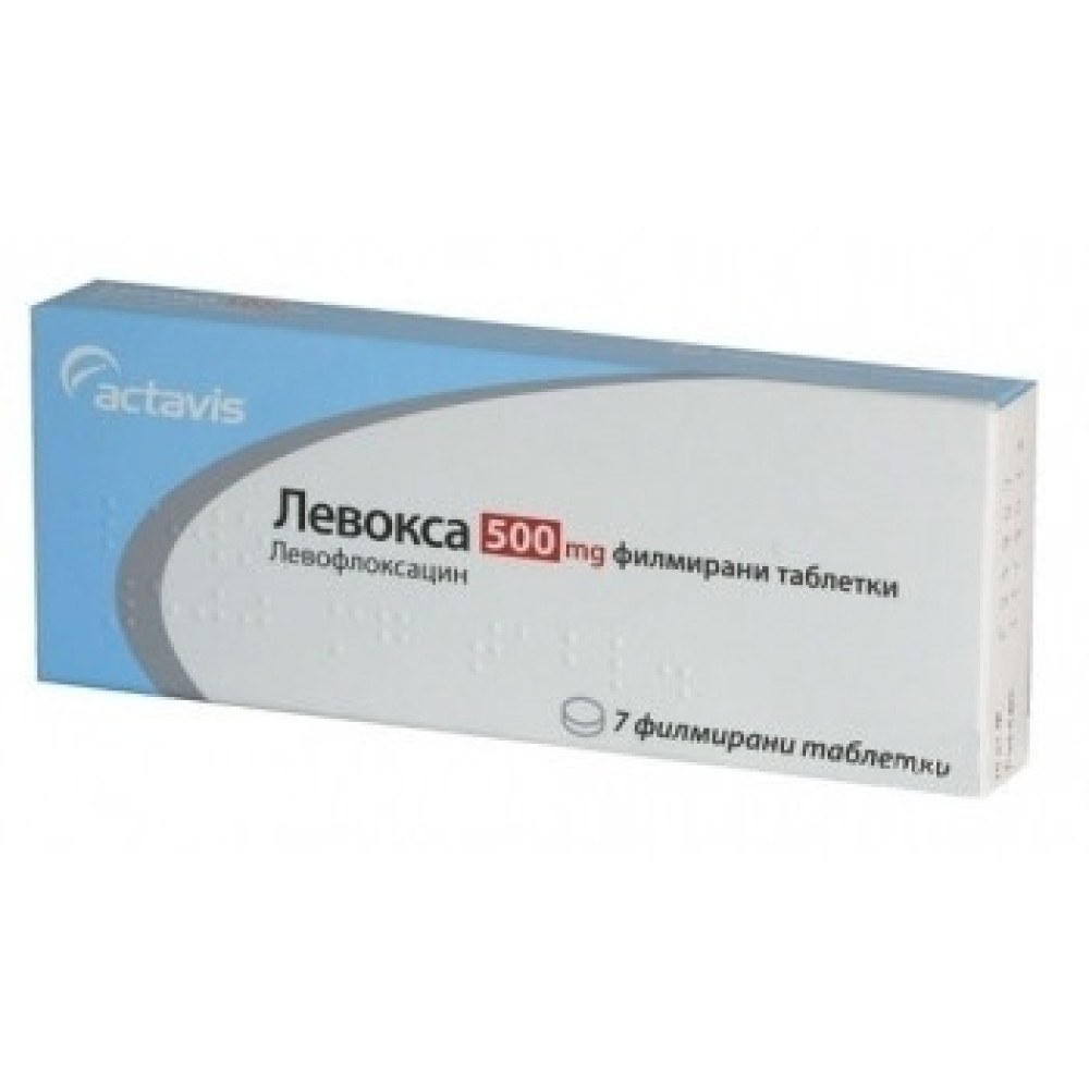 Levoxa 500 mg 7 film-coated tablets Actavis / Левокса 500 mg 7 филмирани таблетки Актавис - Лекарства с рецепта