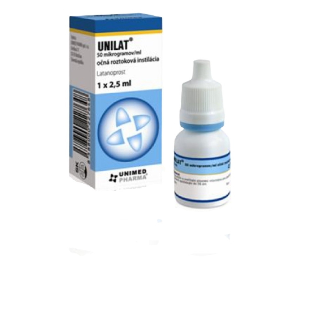 Unilat 50 micrograms/ml eye drops, solution 2.5 ml / Унилат 50 микрограма/мл капки за очи, разтвор 2.5 мл - Лекарства с рецепта