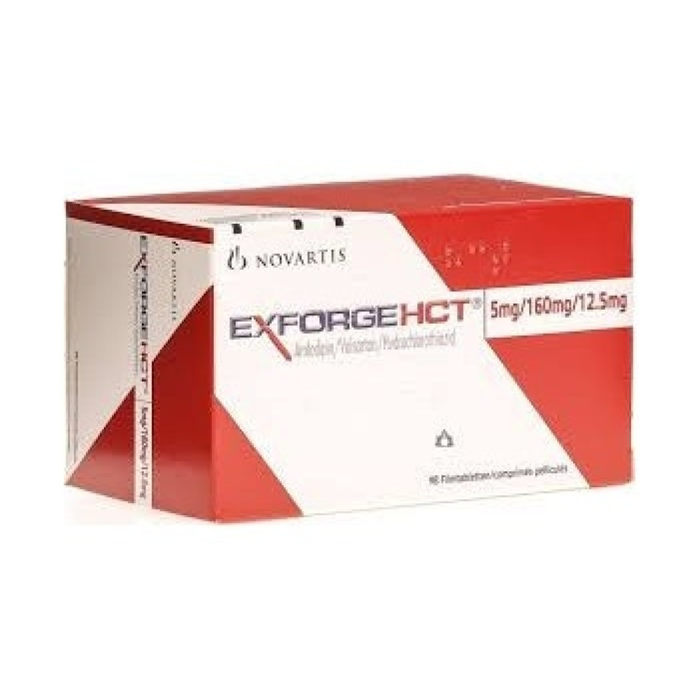 Exforge HCT 5 mg. / 160 mg. / 12.5 mg. 14 tabl. / Ексфордж HCT 5 мг. / 160 мг. / 12.5 мг. х 14 табл. - Лекарства с рецепта