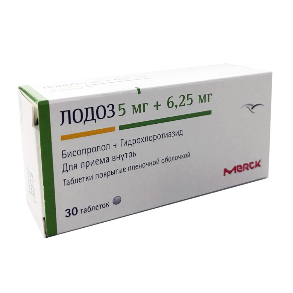 Lodoz 5 mg / 6.25mg 30 tablets / Лодоз 5 мг/6.25мг 30 таблетки - Лекарства с рецепта