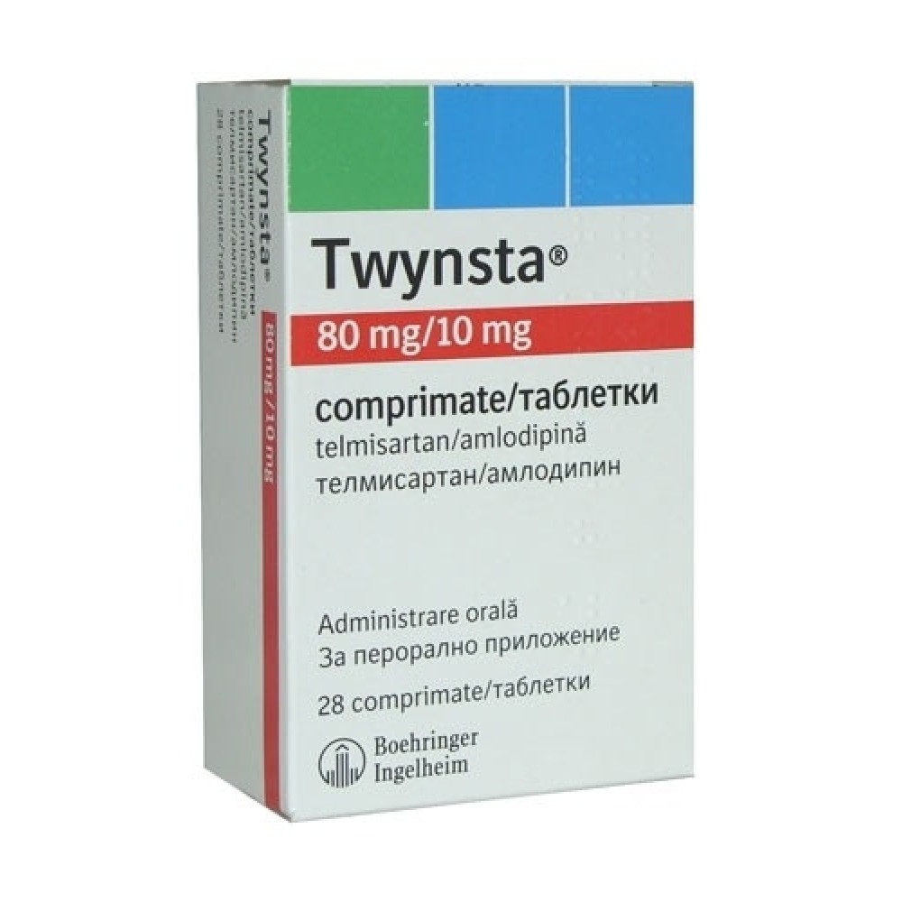 Twynsta 80mg/10mg 28 tablets / Туинста 80/10 мг. 28 таблетки - Лекарства с рецепта