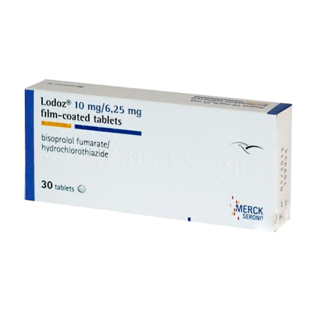 Lodoz 10mg / 6.25mg 30 tablets / Лодоз 10мг/6.25мг 30 таблетки - Лекарства с рецепта