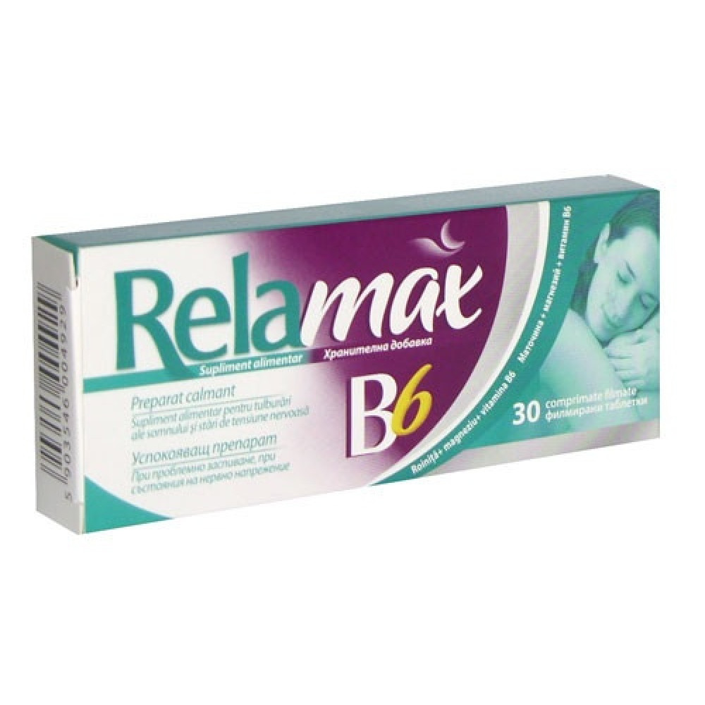Relamax B6 30 tablets / Реламакс В6 30 таблетки - Безсъние и напрежение
