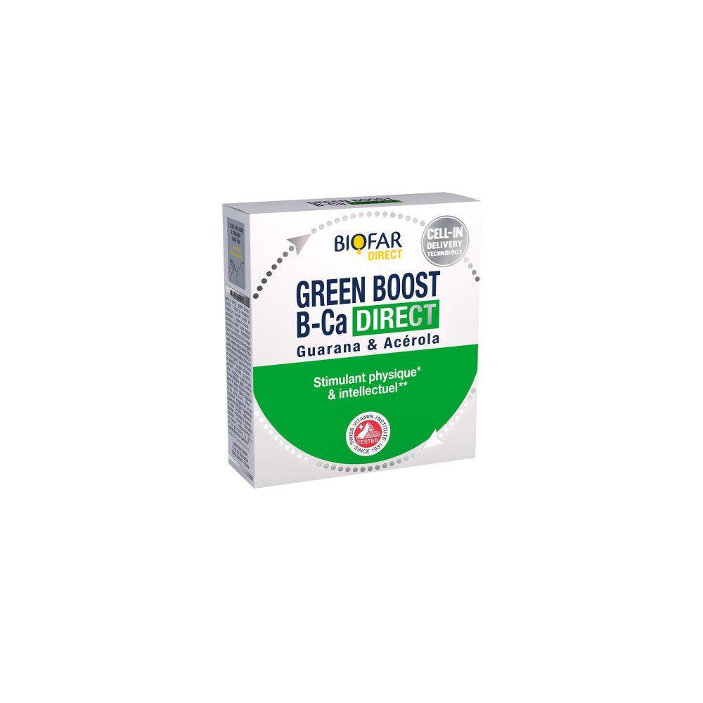 Biofar Green Boost B-Ca direct - физически и интелектуален стимулант, сашета х 14 -