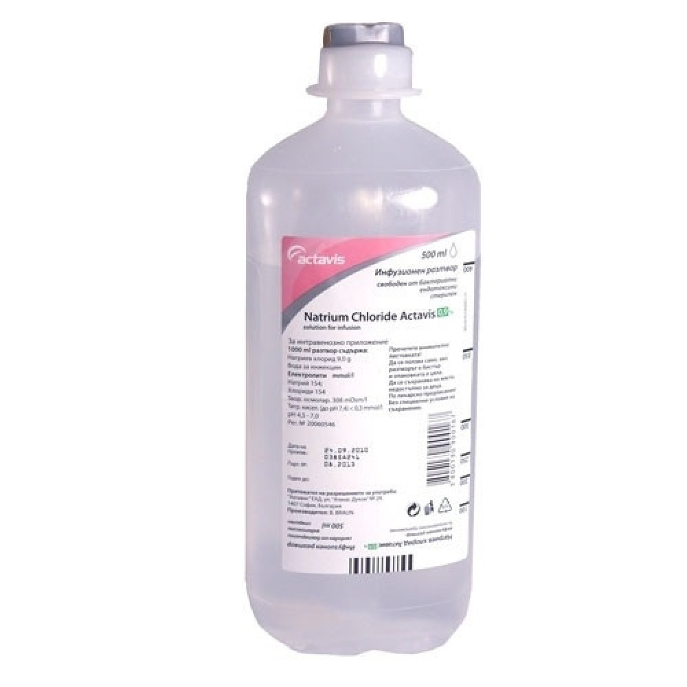 Natrium Chlorid 0,9% 500 ml / Натриев хлорид 0,9 % 500 мл - Лекарства с рецепта